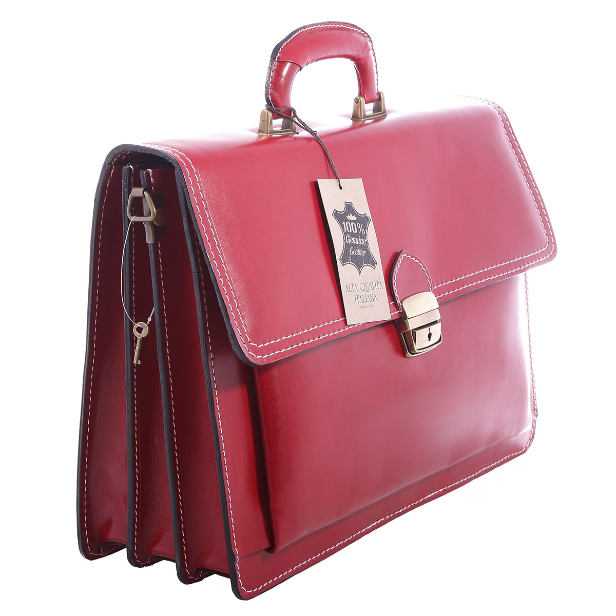 borsa cartella porta documenti uomo vera pelle made in italy marrone scuro 7009